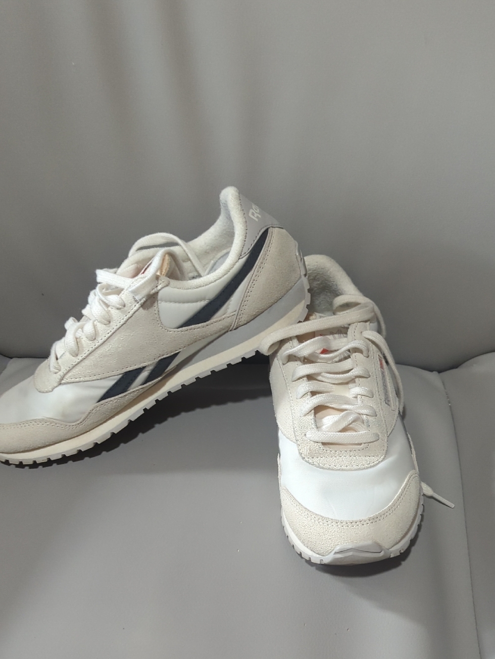 Reebok Women's Retro Runners in Cream and Gray